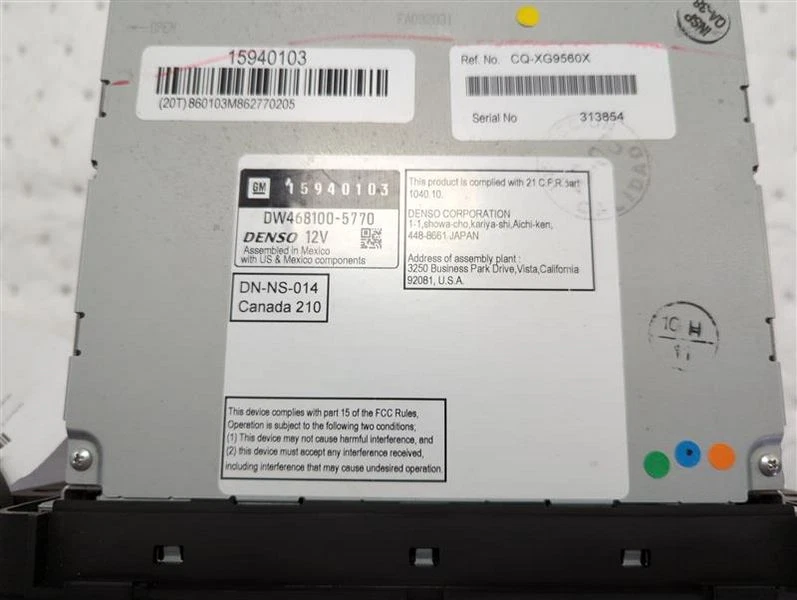 Chevrolet Avalanche 1500 2007 receptor de radio navegación con pantalla OEM Foto 3 de 4