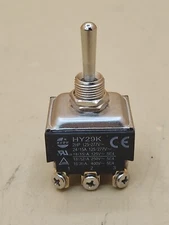 KEDU Toggle Switch HY29K 125V/277V 24/15A 2 HP 9 Screw Pin 3 Position On Off On 