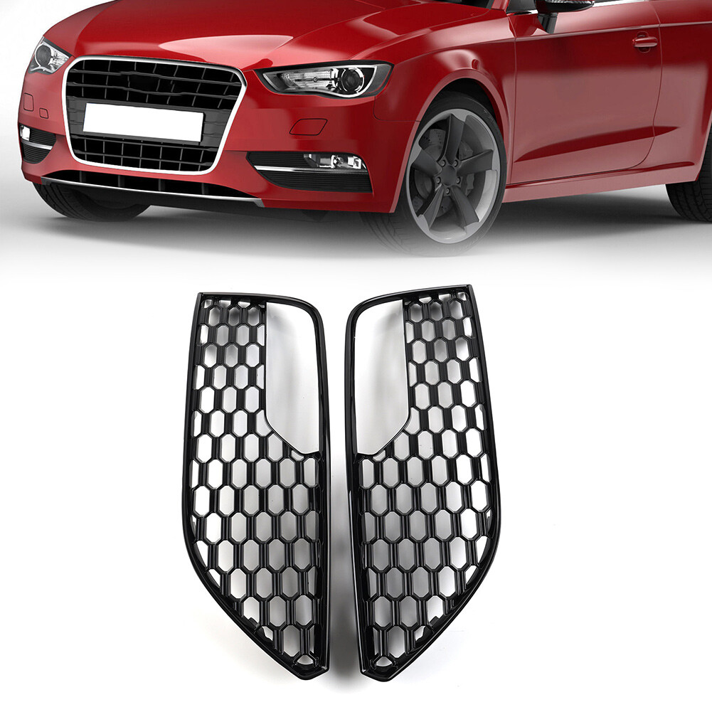 Honeycomb Front Bumper Fog Light Lamp Grill Lower Grille For Audi A3 2012-2016