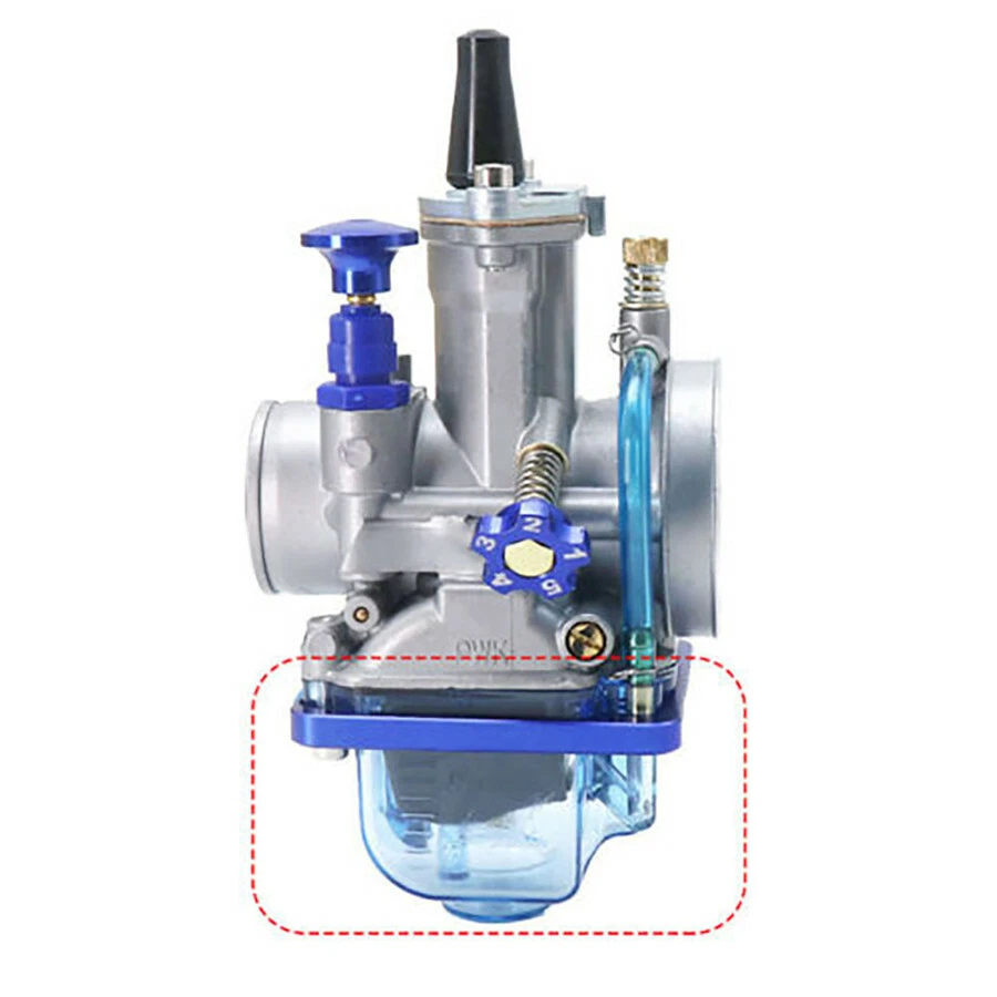 Carburador transparente fondo flotador carcasa de plástico para carburador PWK I/II/III Carb 1 pieza Foto 2 de 4