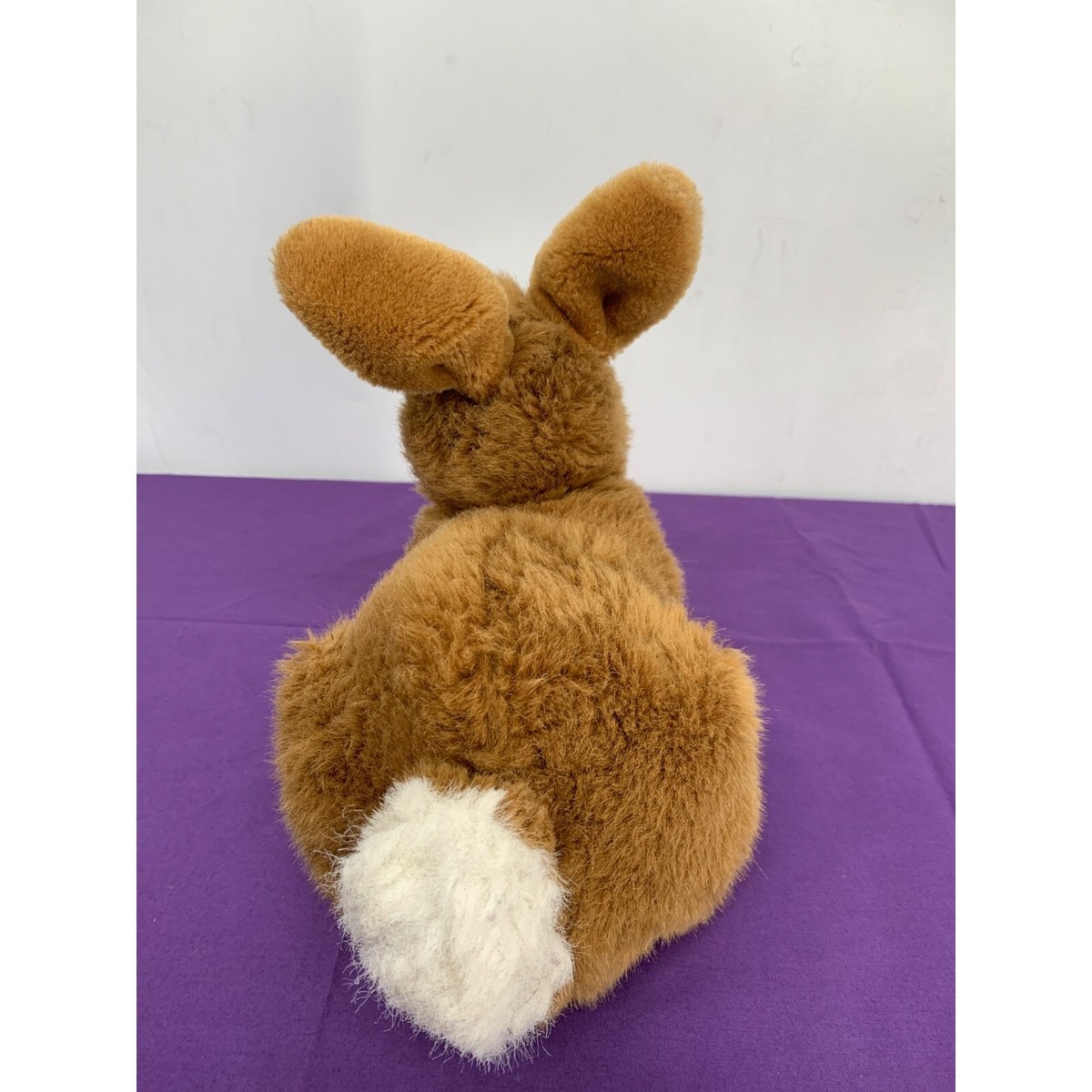 Brown Bunny White Tail Brown Plastic Eyes Clear Plastic Whiskers