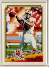 1988 Topps Football #352 Vinny Testeverde ROOKIE BUCCANEERS