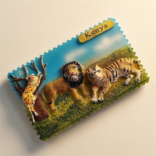 Magnete Da Frigorifero 3D Gorilla Del Kenya - Souvenir Artigianale In Resina Per Decorazione Casa