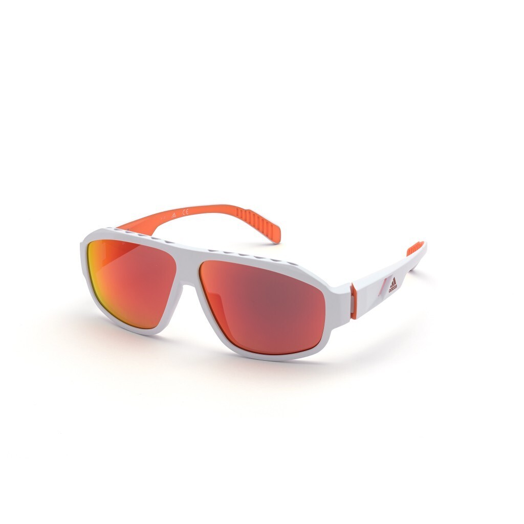 Оправа солнцезащитных очков Adidas SP0025 21L из белого матового пластика с зеркальным покрытием 62-10-140 SP0 24890₽