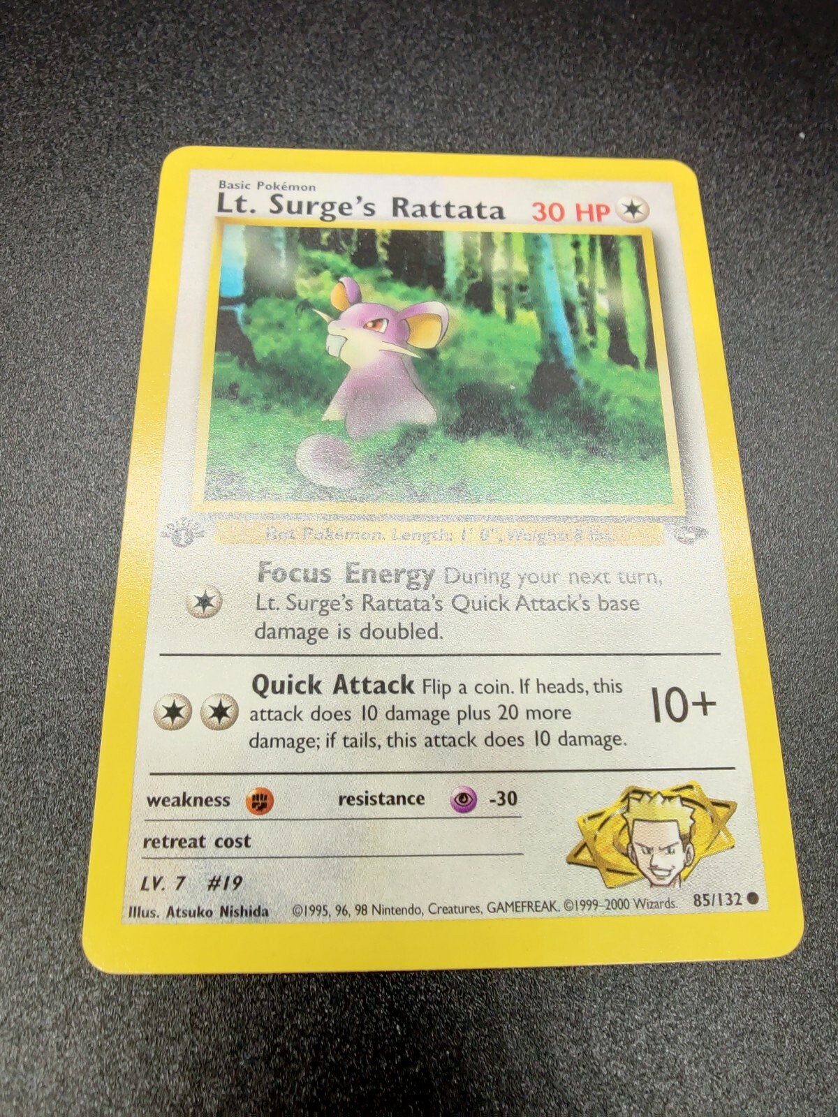 Lt. Surge's Rattata | NM | Gym Challenge 1st Edition 85/132 | Common | Pokemon