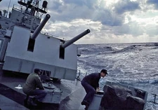 "Mk38 Gearing class Destroyer" Dr. Shrinker, artist giclee prints. USN Navy