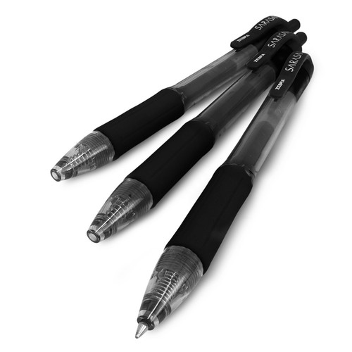 Zebra Sarasa 0.7mm Retractable Gel Ink Rollerball Pen Set of 3