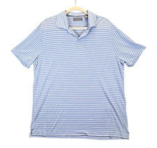 Daniel Cremieux Signature Collection Mens XL Polo Blue  White Striped Shirt