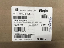 Simplex 4010-9425 4010ES InfoAlarm 2IDNET Red 120V 0743962