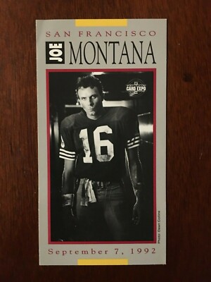 Rare Joe Montana Promo Card, 1992 Sports Collectors Card Expo Program +5  Extras | eBay