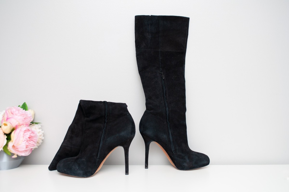 Sam Edelman Size 10 Empire Black Suede Knee High Boots Women's