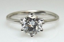 1.08ct H VS2 Solitaire Engagement Ring   14K White Gold, Size 7