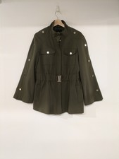 Star By Julien Macdonald Khaki Green Jacket Parka Trench Size 14