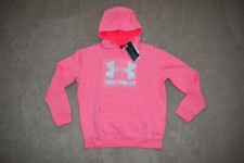 Under Armour Threadborn Fleece Girls  Hoodie 1298893 975 Pink NWT