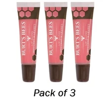 (3- Pack) Burt's Bees 100% Natural Lip Shine and Lip Gloss, Punch of Pink 02
