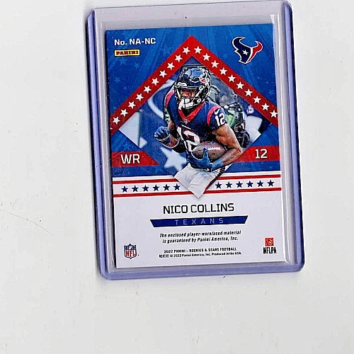 Nico Collins 2022 Game Used jersey Rookies and Stars - Image 2 of 2