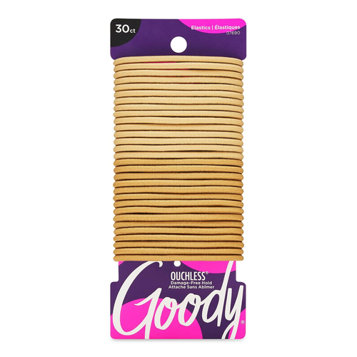 Ouchless Elastic Hair Ties - 30 Ct, Blonde, 4MM Rubber Bands for Hair, Pain-Free - Picture 6 of 12