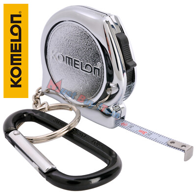 KOMELON Pro Easy Tape Measure Measuring Pocket Mini Keychain Holder Carabiner 3m