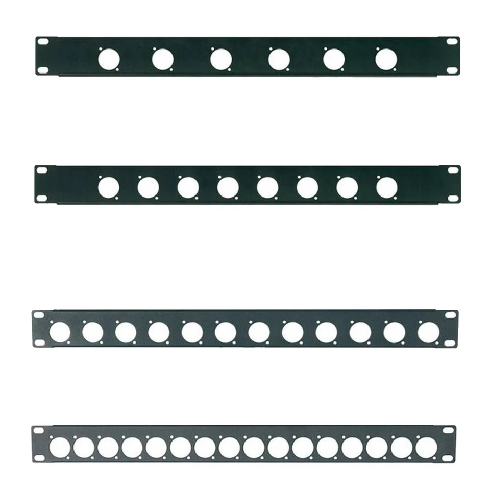 1U Rack Panel Pre-Punched D-Type holes Flight Case 19inch Rack 6 8 12 16 Holes