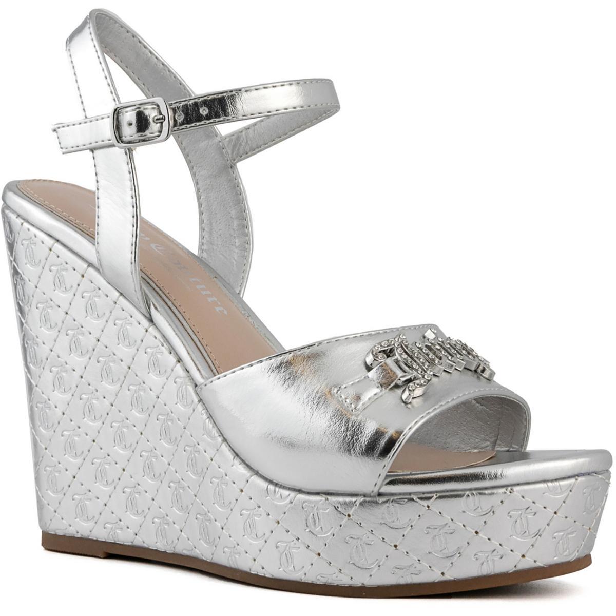 Женские туфли на серебристой платформе Harlowe от Juicy Couture на высоком каблуке 10 см (B,M) BHFO 8470