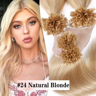 Remy Indian Keratin Nail U-Tip Human Hair Extensions Real 100% Thick 1g/strand
