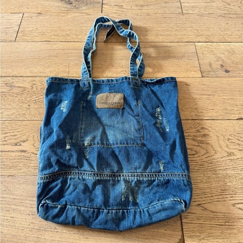 American Eagle Blue Denim Tote Bag NWT