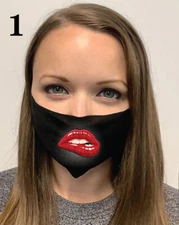 Lips Face Mask 100% cotton USA made soft comfortable reusable washable - Girl 