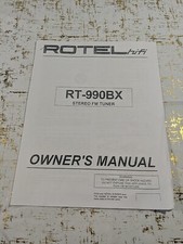 ROTEL RT-990BX MANUALE PROPRIETARIO AUDIOFILO RIVENDITORE BROCHURE MANUALE OPUSCOLO PUBBLICITARIO