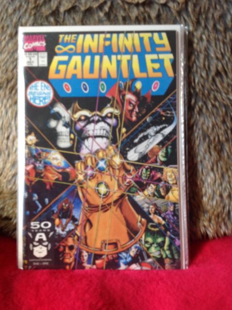 **CLASSIC THANOS COVER**1ST PRINT!**VF** 1991 MARVEL **INFINITY GAUNTLET #1**