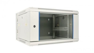 Szafa rack montowana na ścianie, dwusekcyjna Extralink 6U 600x600 AZH Szara