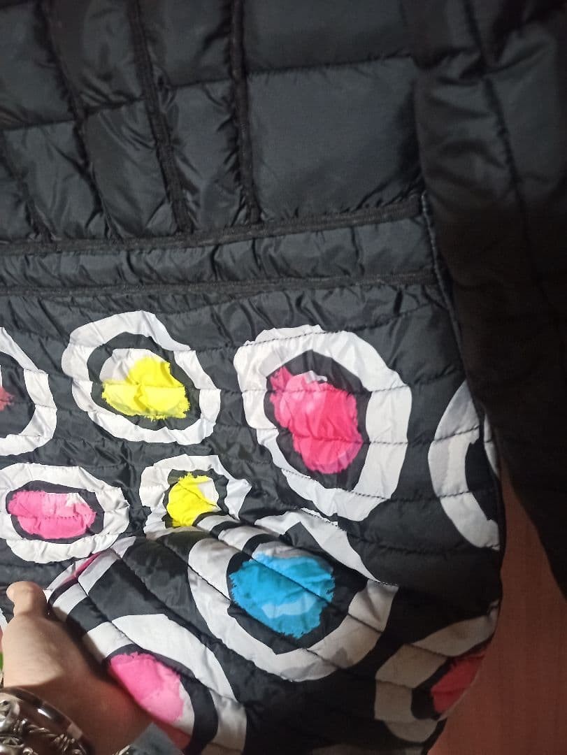 Desigual flashy patterned down jacket coat Y2K - image 10