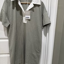 EVERLANE The Organic Cotton Polo Short Sleeve Dress Size MEDIUM