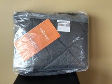 Wohomzy No Magnetic Thermal Door Curtain 36" x 83” Gray-Center Open Window