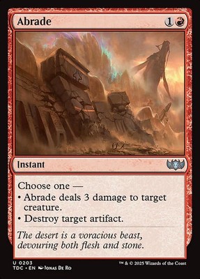 Magic/MTG Abrade TDC-203 Uncommon Englisch Neu