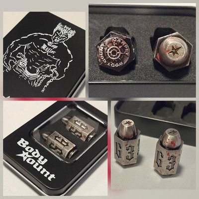 Carpet Company x Body Count Bullet Dice Set - 2 Pc Bloody Silver Bullets D6 Die