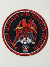 Original US Army 34th Infantry Division Aviation Brigade the "Red Bull" Patch