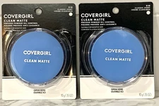 2X CoverGirl Clean Matte Pressed Powder - 510 Classic Ivory - Oil Control (#i3)