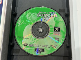 Worldwide Soccer '98 (Sega Saturn) Cobi Jones Complete w Manual, Reg, Foam EX/NM