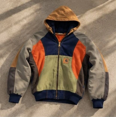 Carhartt Vintage Jacket Mens Size M Reworked Patchwock Winter Jacket - product listing photo