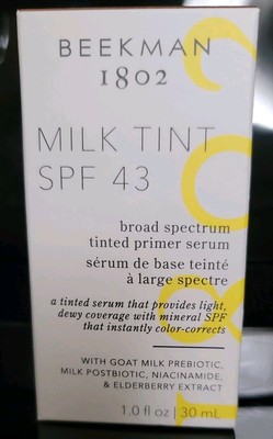 Beekman 1802 Milk Tint Broad Spectrum Tinted Primer Serum SPF 43 1 fl. oz. DEEP