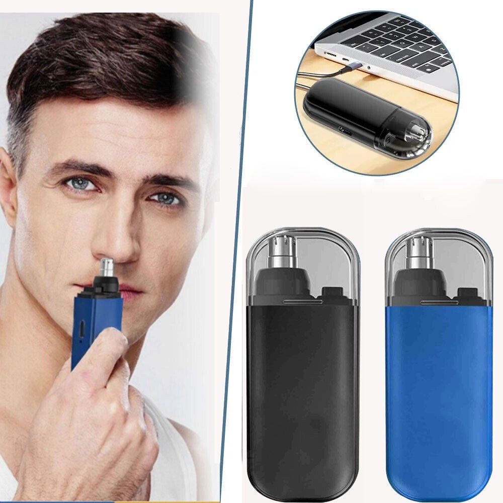 USB Rechargeable Mini Nose Hair Trimmer for Men - Portable & High Quality