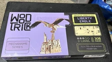 Wood Trick Liberty Eagle Wooden 3d Mechanical Model Kit Puzzle Toy DIY Gift