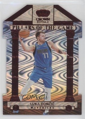 2023-24 Panini Crown Royale Pillars of the Game Red 9/49 Luka Doncic #10 0c3