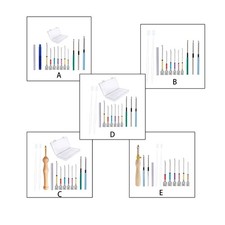 12 Stück DIY Stickerei Pen Punch Needle Kits Bastelwerkzeug Nadeleinfädler zum