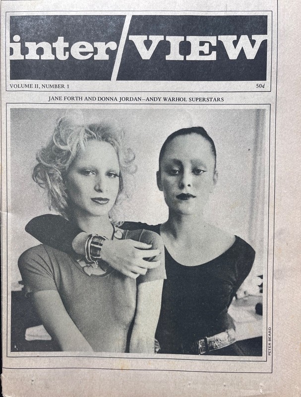 ANDY WARHOL'S inter/VIEW MAGAZINE - Vol II, No 1 - Jane Forth and Donna Jordan
