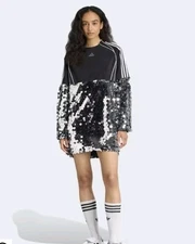 Adidas Adilenium Season 4 Teamgeist Sequins Mini Dress L Large NEW NWT