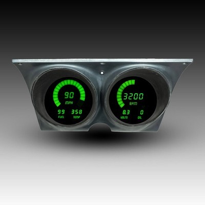 Intellitronix Green LED Gauge Cluster Set For 67-68 Chevy Camaro / Firebird