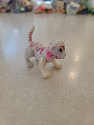 Vintage Littlest Pet Shop  1996 Tiger White & Pink Tonka Happy Meal Toy