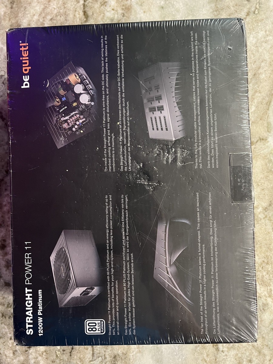 Be Quiet! Straight Power 11, 1200W Platinum Power Supply, 80 Plus Be Quiet! Straight Power 11, 1200W Platinum Power Supply, 80 Plus