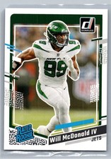 Will McDonald IV 380 2023 Donruss RC Rookie New York Jets Card. rookie card picture